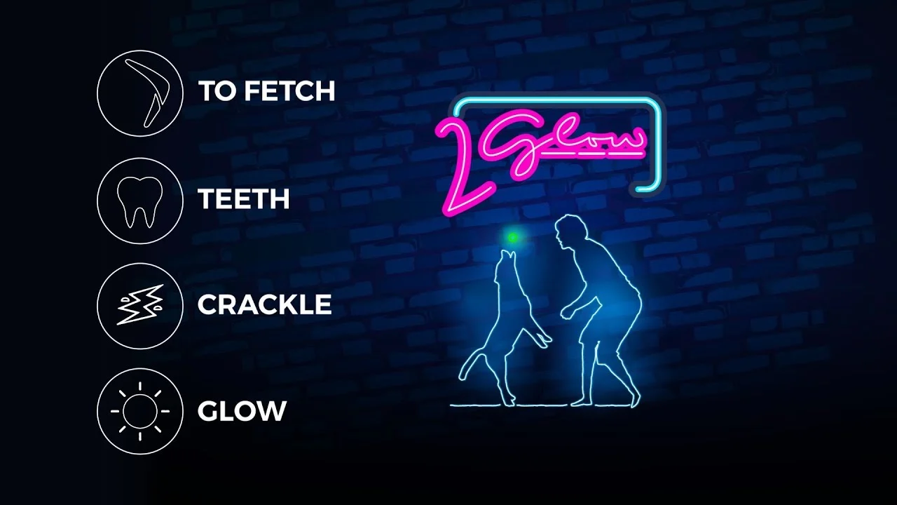 Minge pentru câini luminoasă pe întuneric – 2 Glow Treat Ball on Call - imagine 2