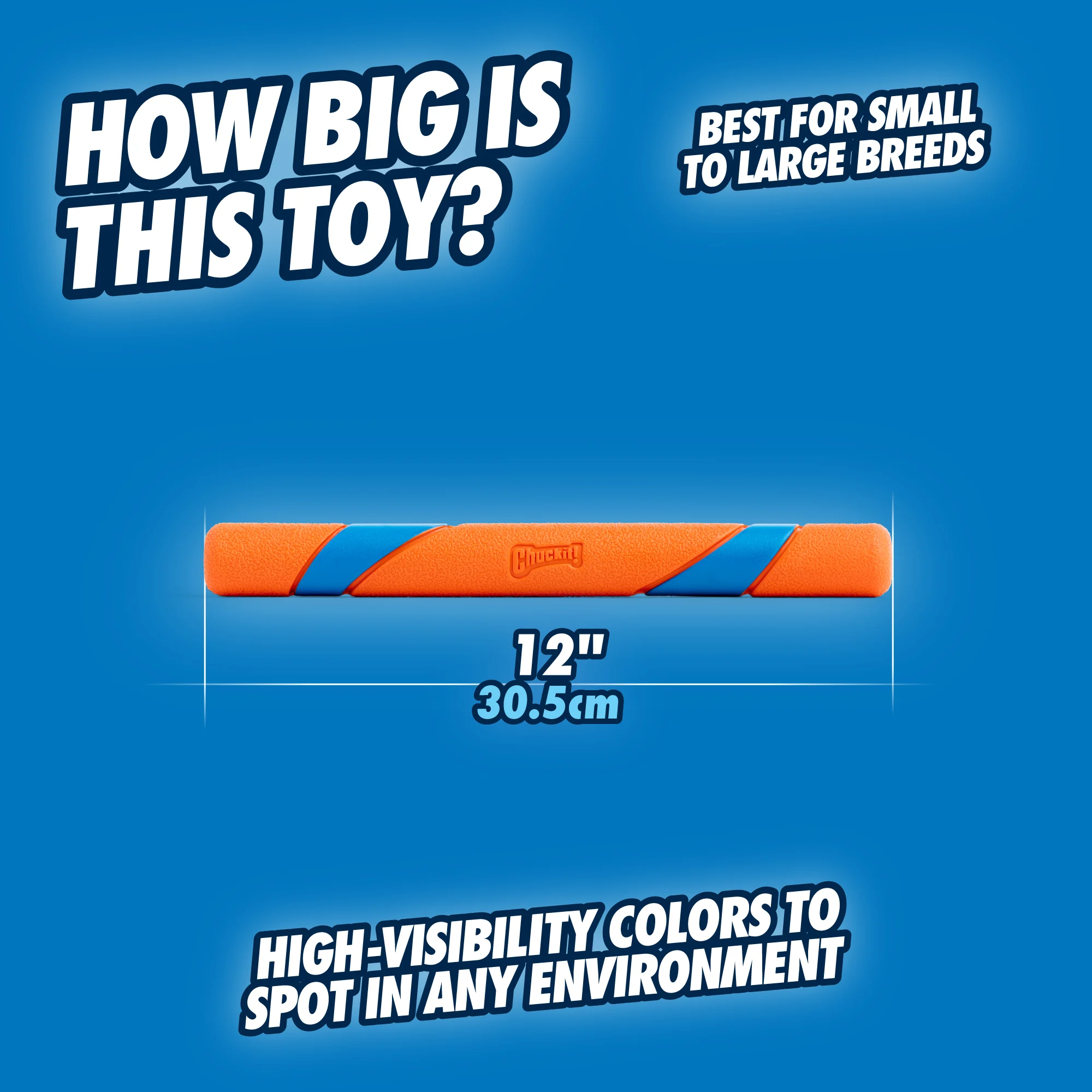 Băț pentru aport în culori vii, 28 cm – Chuckit! Ultra Fetch Stick - imagine 4