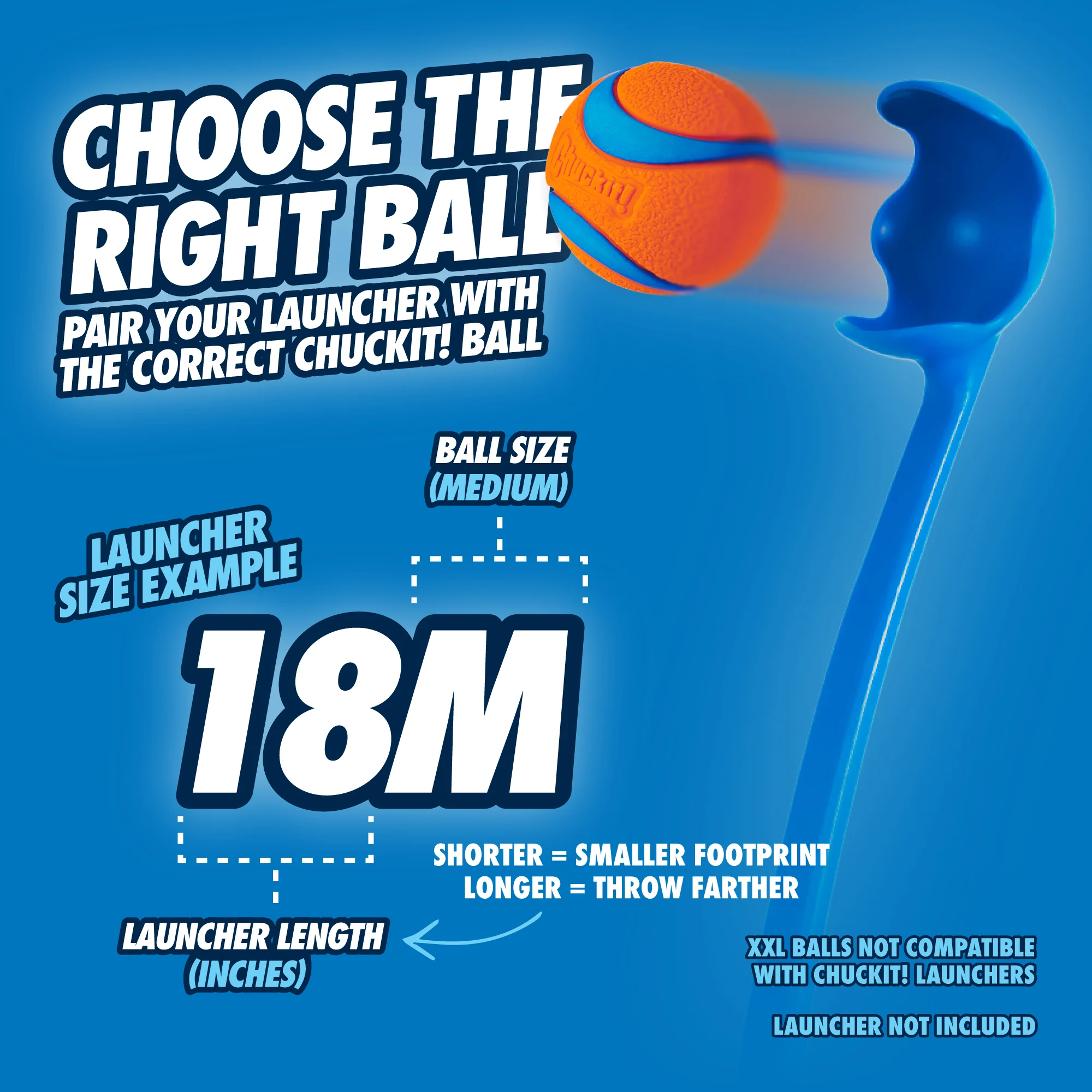 Lansator de mingi cu minge, 45 cm – Chuckit! Junior Ball Launcher - imagine 4