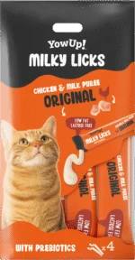 Gustare de lins pentru pisici cu pui și lapte – YowUp! Milky Licks