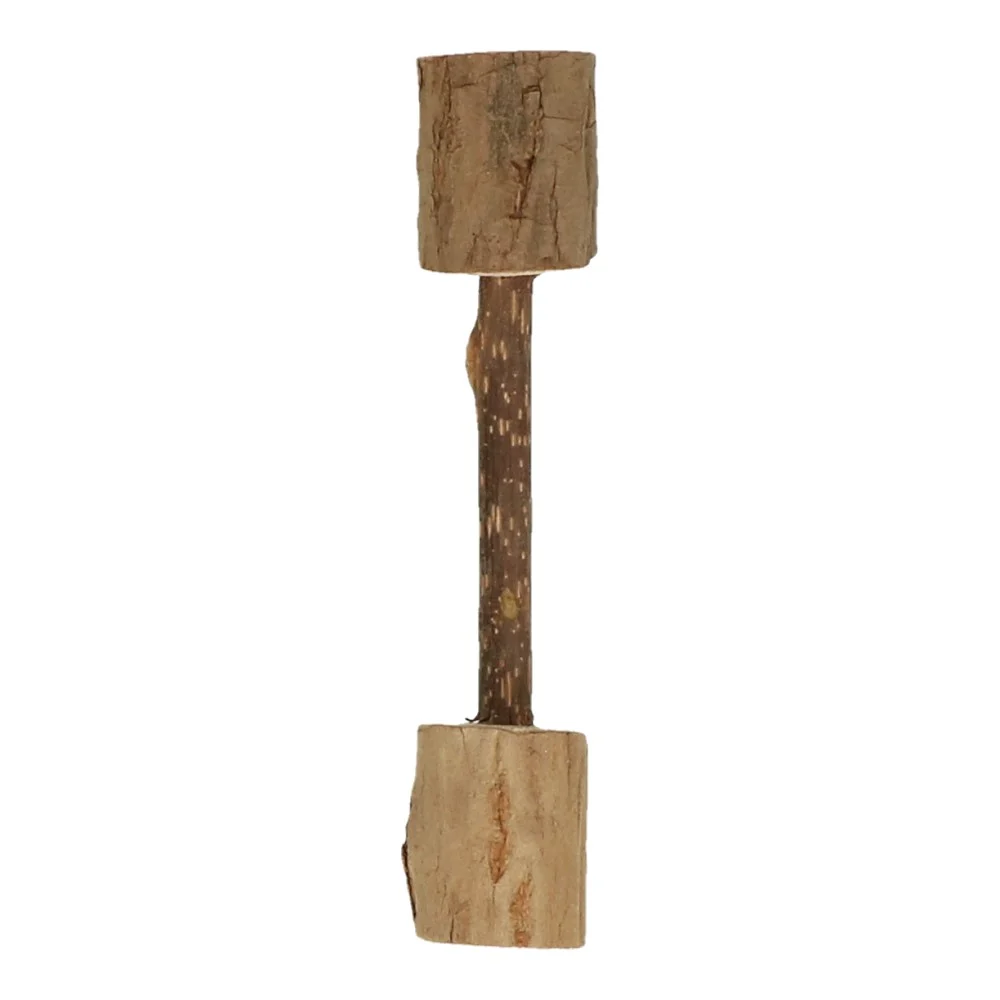 Jucărie din lemn în formă de halteră pentru pisici, cu MADNIP – Addicted! Wood Dumbell - imagine 3
