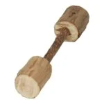 Jucărie din lemn în formă de halteră pentru pisici, cu MADNIP – Addicted! Wood Dumbell - imagine 2