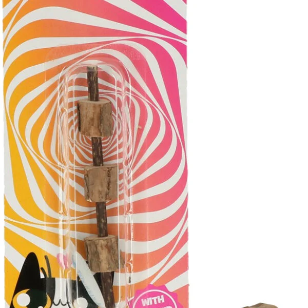 Jucărie din lemn pentru pisici cu MADNIP – Addicted! Triple Wood