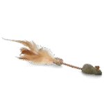 Undiță pentru pisici cu șoricel, pene și MADNIP – Addicted! Stick with Mouse & Feathers - imagine 2