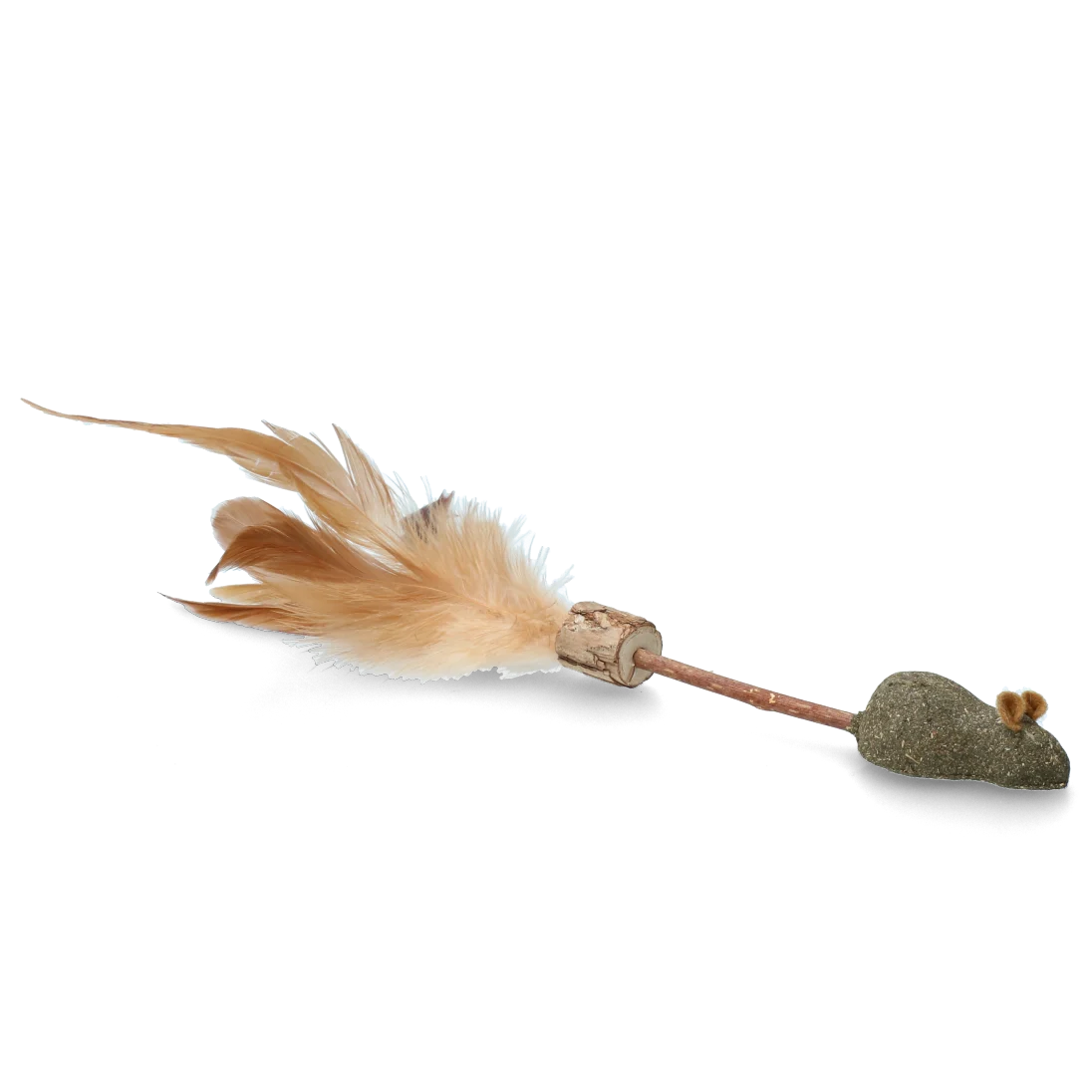 Undiță pentru pisici cu șoricel, pene și MADNIP – Addicted! Stick with Mouse & Feathers - imagine 2