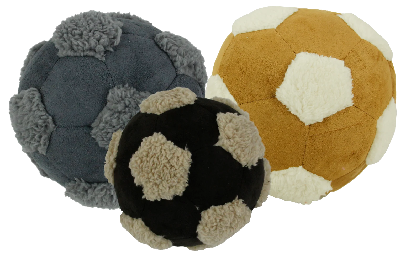 Minge moale din fleece pentru câini, cu squeaker, Ø 15 cm – AFP Lambswool - Cuddle Football L - imagine 1