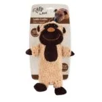 Jucărie de pluș pentru câini din fleece artificial, cu sticlă foșnitoare, 27,5 x 18,5 x 9,7 cm – AFP Lambswool - Cuddle Crackler - imagine 4