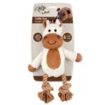 Jucărie de pluș pentru câini cu frânghie împletită și piuitor – AFP Lambswool - Cuddle Knot - imagine 2