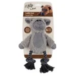 Jucărie de pluș pentru câini cu frânghie împletită și piuitor – AFP Lambswool - Cuddle Knot - imagine 3