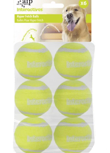 Mingi de tenis pentru câini Ø 5 cm, 6 bucăți – AFP Interactives - Hyper Fetch Super Bounce Tennis Ball