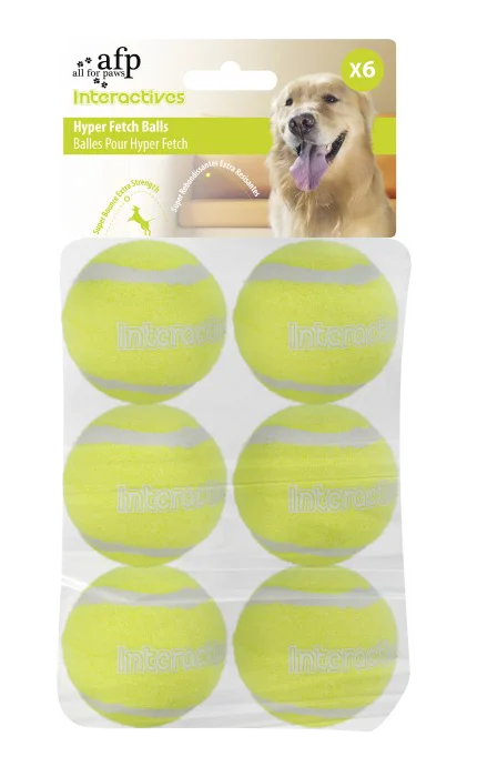 AFPH03198.png Mingi de tenis pentru câini Ø 5 cm, 6 bucăți – AFP Interactives - Hyper Fetch Super Bounce Tennis Ball - imagine 1