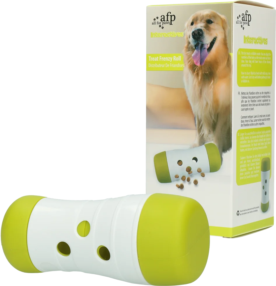 Dispenser de recompense pentru câini, cu dozare reglabilă, 15,5 x ø 6 cm – AFP Interactives - Treat Frenzy Roll - imagine 1