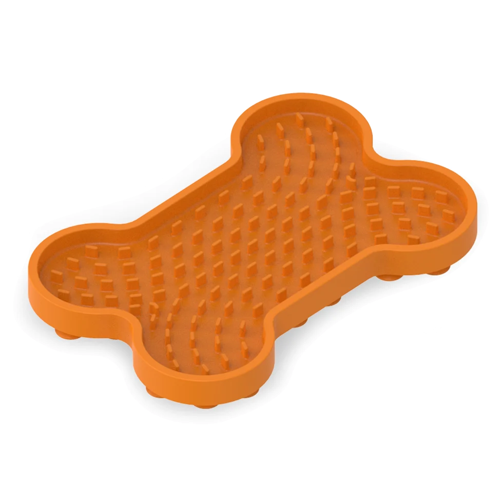 Covoraș de lins pentru câini cu relief și ventuze, 20 x 14 cm – AFP Bone Appetit - Tasty Bone Lick Mat S - imagine 3