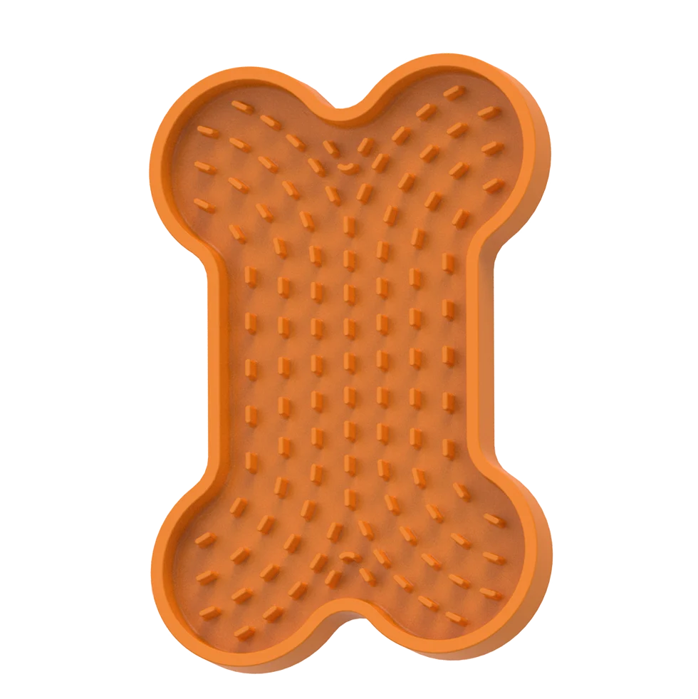 Covoraș de lins pentru câini cu relief și ventuze, 20 x 14 cm – AFP Bone Appetit - Tasty Bone Lick Mat S - imagine 2