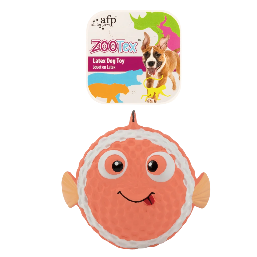 Jucărie pentru câini din latex, pește clovn cu piuitor – AFP Bouncy Clown Fish - imagine 1