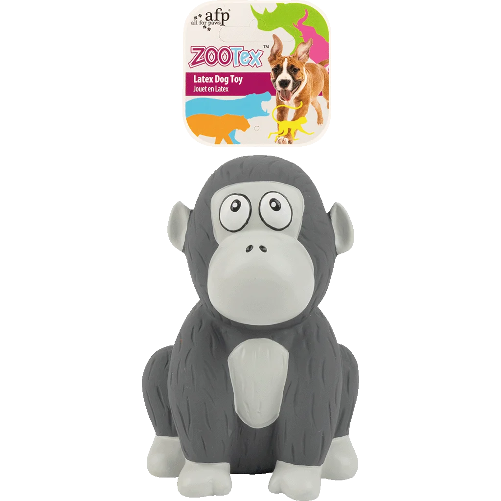 Jucărie pentru câini din latex cu chițăitoare – AFP ZooTex Gorilla Jack - imagine 1