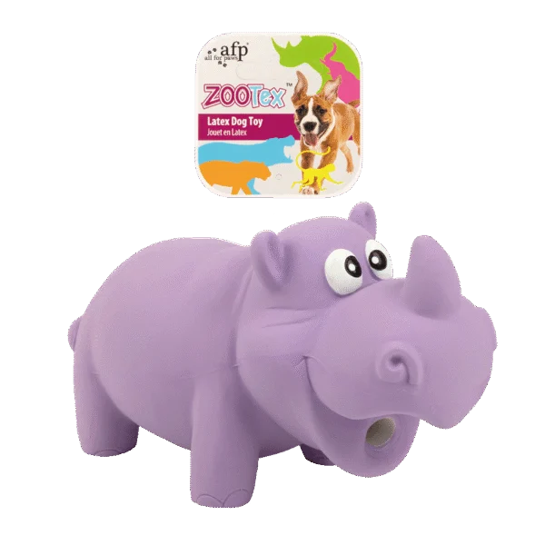 Jucărie din latex pentru câini, cu piuitoare, mărimea S – AFP ZooTex Reginald the Rhino