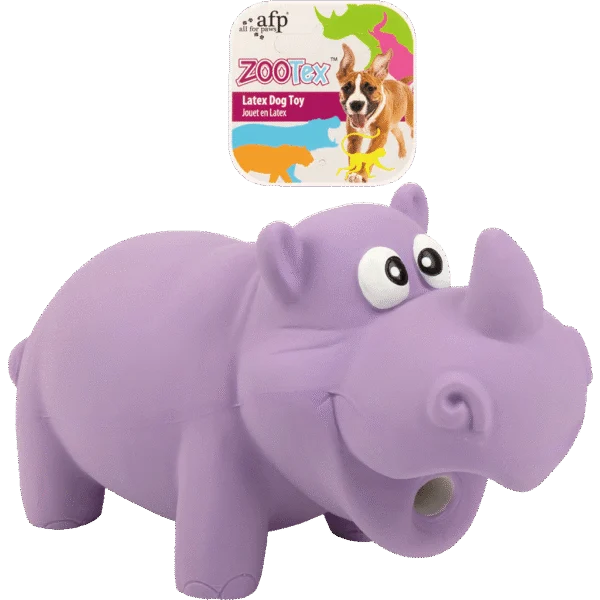 Jucărie din latex pentru câini, cu piuitoare, mărimea L – AFP ZooTex Reginald the Rhino