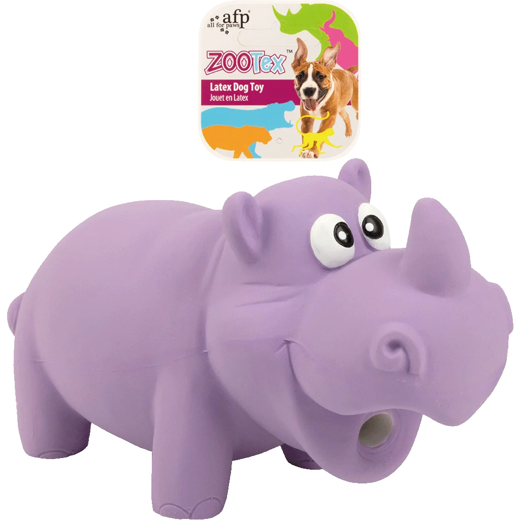Jucărie din latex pentru câini, cu piuitoare, mărimea L – AFP ZooTex Reginald the Rhino - imagine 1