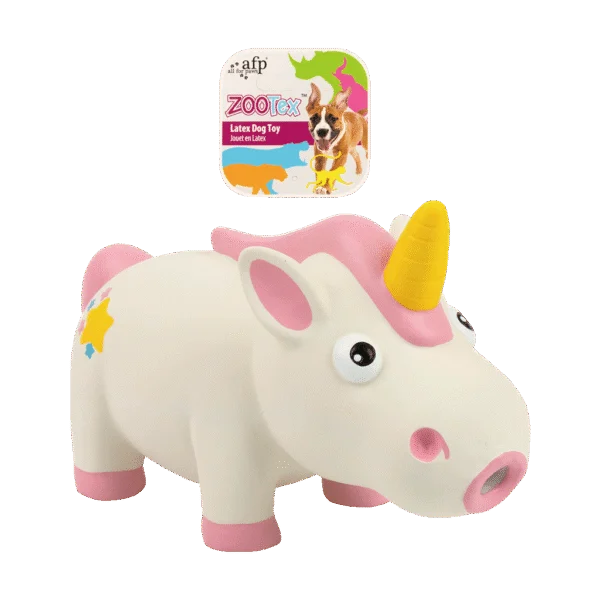 Jucărie din latex pentru câini, cu chițăitoare, mărimea S – AFP ZooTex Peneloppe the Unicorn
