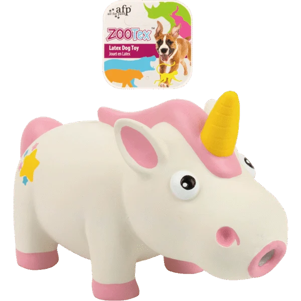 Jucărie din latex pentru câini, cu chițăitoare, mărimea L – AFP ZooTex Penelope the Unicorn