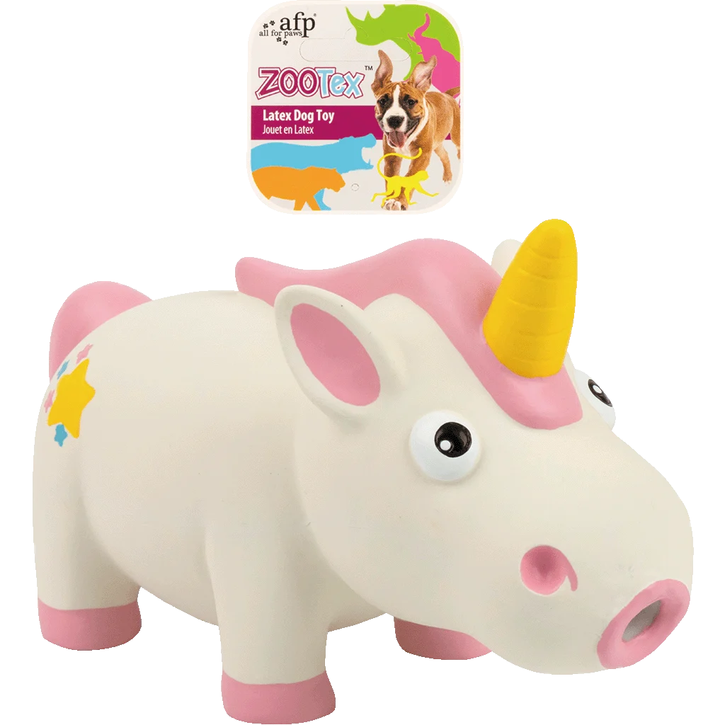 Jucărie din latex pentru câini, cu chițăitoare, mărimea L – AFP ZooTex Penelope the Unicorn - imagine 1