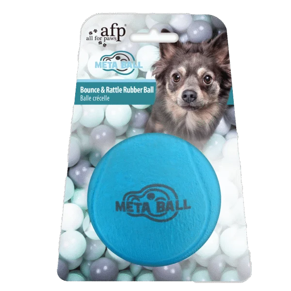 Minge din cauciuc pentru câini cu sunet de zornăit, ø 6,3 cm – AFP Meta Ball Bounce & Rattle Ball