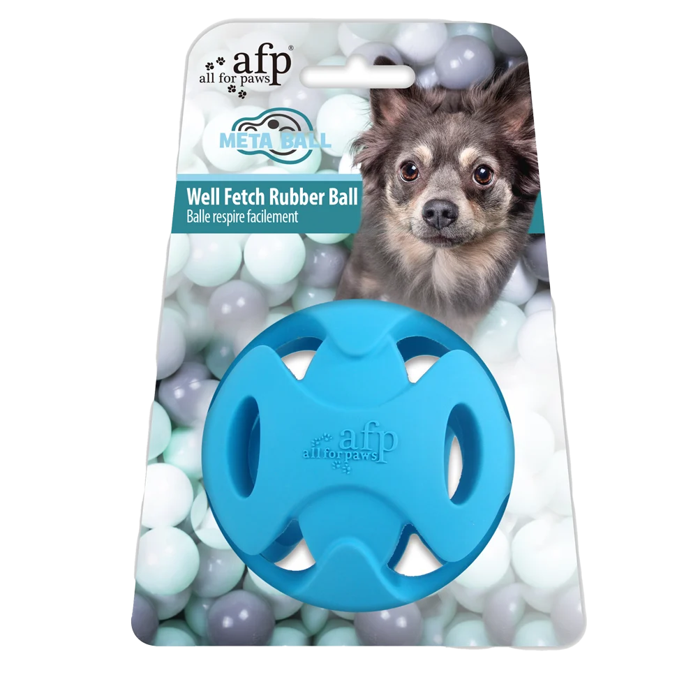 Minge pentru câini cu orificii, pentru aport, ø 6,3 cm – AFP Meta Ball Well Fetch Ball - imagine 1
