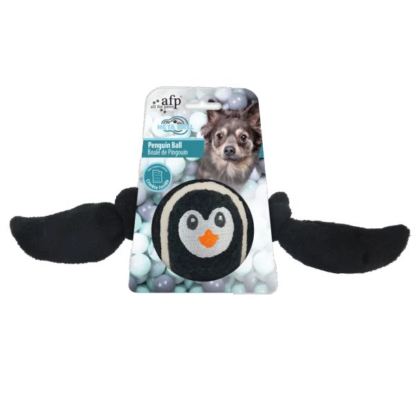 Minge pentru câini Pinguin cu aripi moi, 20 x 14 x 1,5 cm – AFP Meta Ball Ball Pinguin