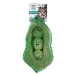 Set de mingi pentru câini în formă de păstaie de arahide, 3 mingi cu dispozitiv care piuie, ø 6,3 cm – AFP Meta Ball Ball Set w/ Peanut pod