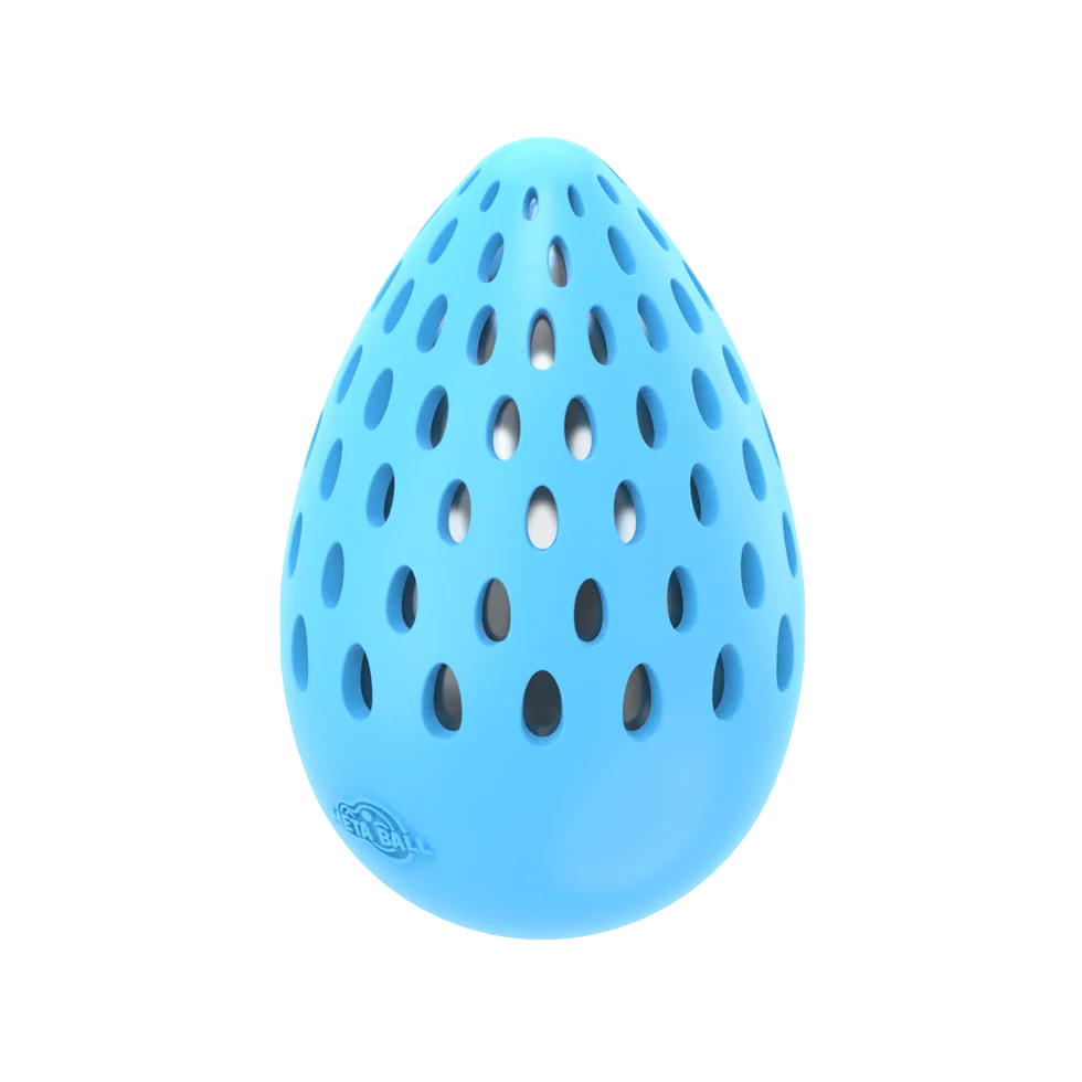 Ou de joacă pentru câini cu sunet foșnitor de sticlă, L, 15,5 x 9,6 x 9,6 cm – AFP Meta Ball Holey Egg - imagine 2