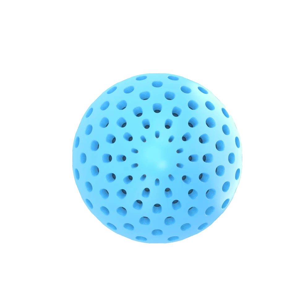 Ou de joacă pentru câini cu sunet foșnitor de sticlă, L, 15,5 x 9,6 x 9,6 cm – AFP Meta Ball Holey Egg - imagine 3