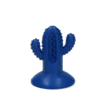 Jucărie de mestecat cactus din cauciuc cu ventuză, S, albastră, 6,4 x 8,4 x 6,5 cm – AFP Dental Chews - Dental Cactus - imagine 2