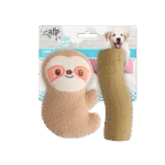 Set de jucării pentru căței, cu jucărie de pluș și chițăitoare, 2 bucăți – AFP Little Buddy 2-Pack Toy Cuddle Sloth