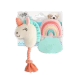 Set de jucării pentru căței cu 2 jucării de pluș și chițăitoare, 3 bucăți – AFP Little Buddy 3-Pack Toy Wonderland