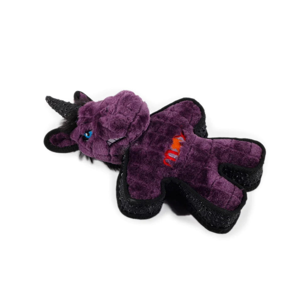 Jucărie de pluș pentru câini cu piuitoare și margine cauciucată, aprox. 24 cm – AFP My T-Rex Mighty Unicorn - imagine 3