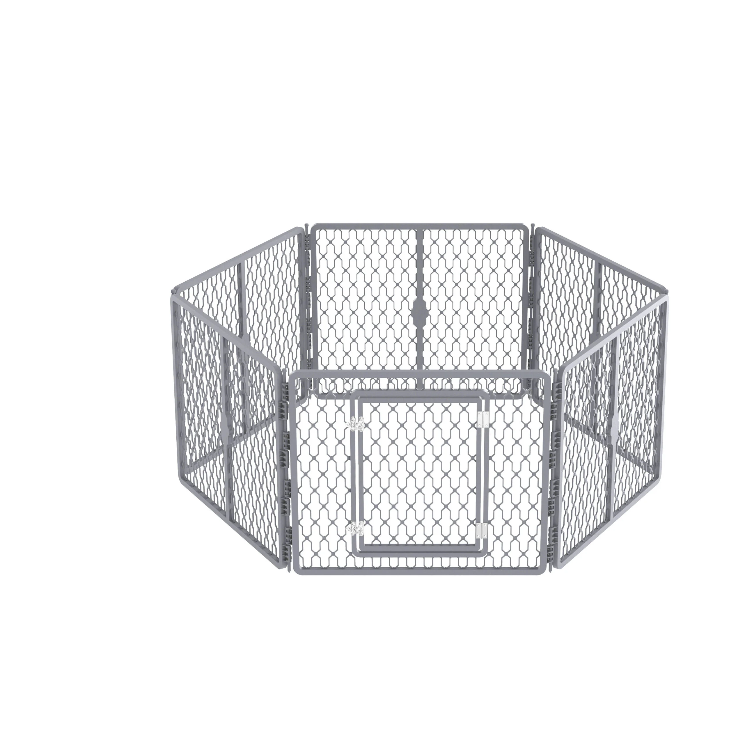 Țarc pentru câini, pentru interior și exterior, 6 panouri, 155 x 140 x 66 cm – AFP Dog Play Pen - imagine 1