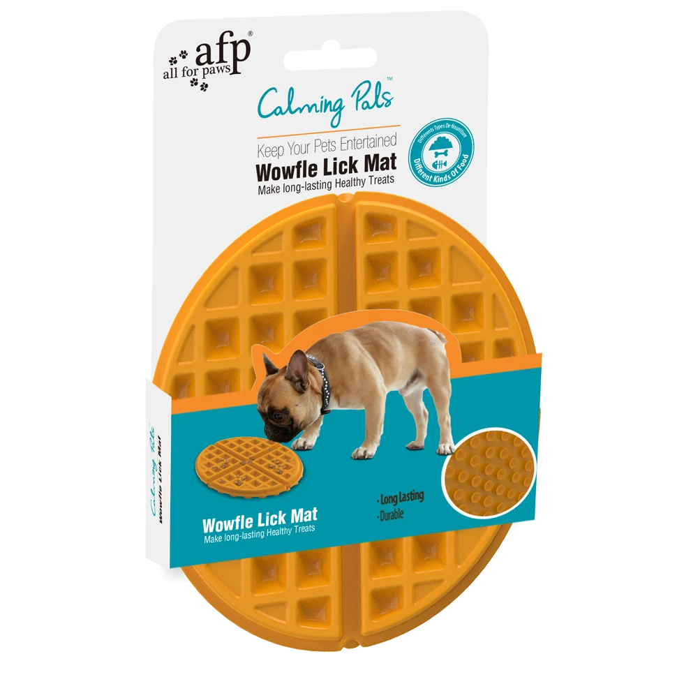 AFPH05819.png Covoraș de lins pentru câini, cu compartimente și ventuze, ø 19,5 cm – AFP Calming Pals - Woofle Lick Mat - imagine 1