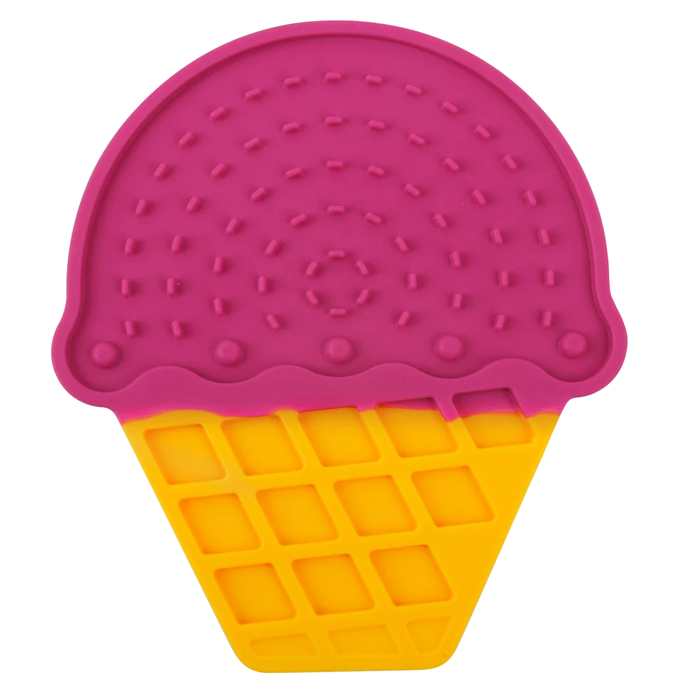 Saltea de lins pentru câini în formă de înghețată, cu ventuze, 20 x 17,5 cm – AFP Chill Out - Ice Cream Lick Mat - imagine 2