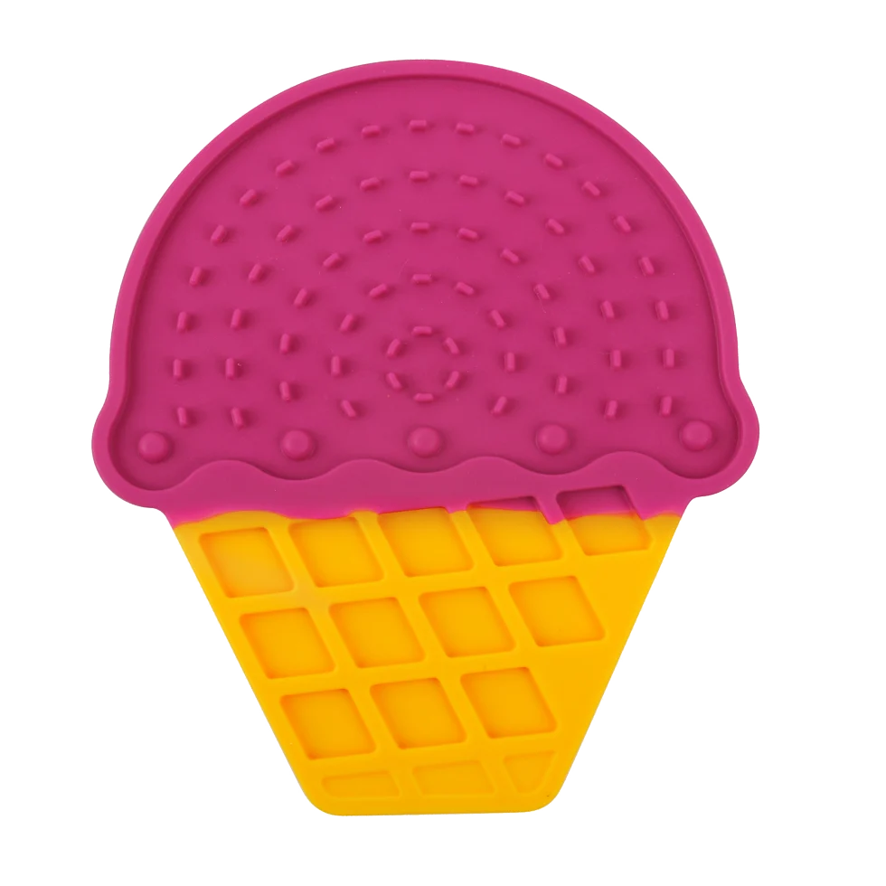 Saltea de lins pentru câini în formă de înghețată, cu ventuze, 20 x 17,5 cm – AFP Chill Out - Ice Cream Lick Mat - imagine 1