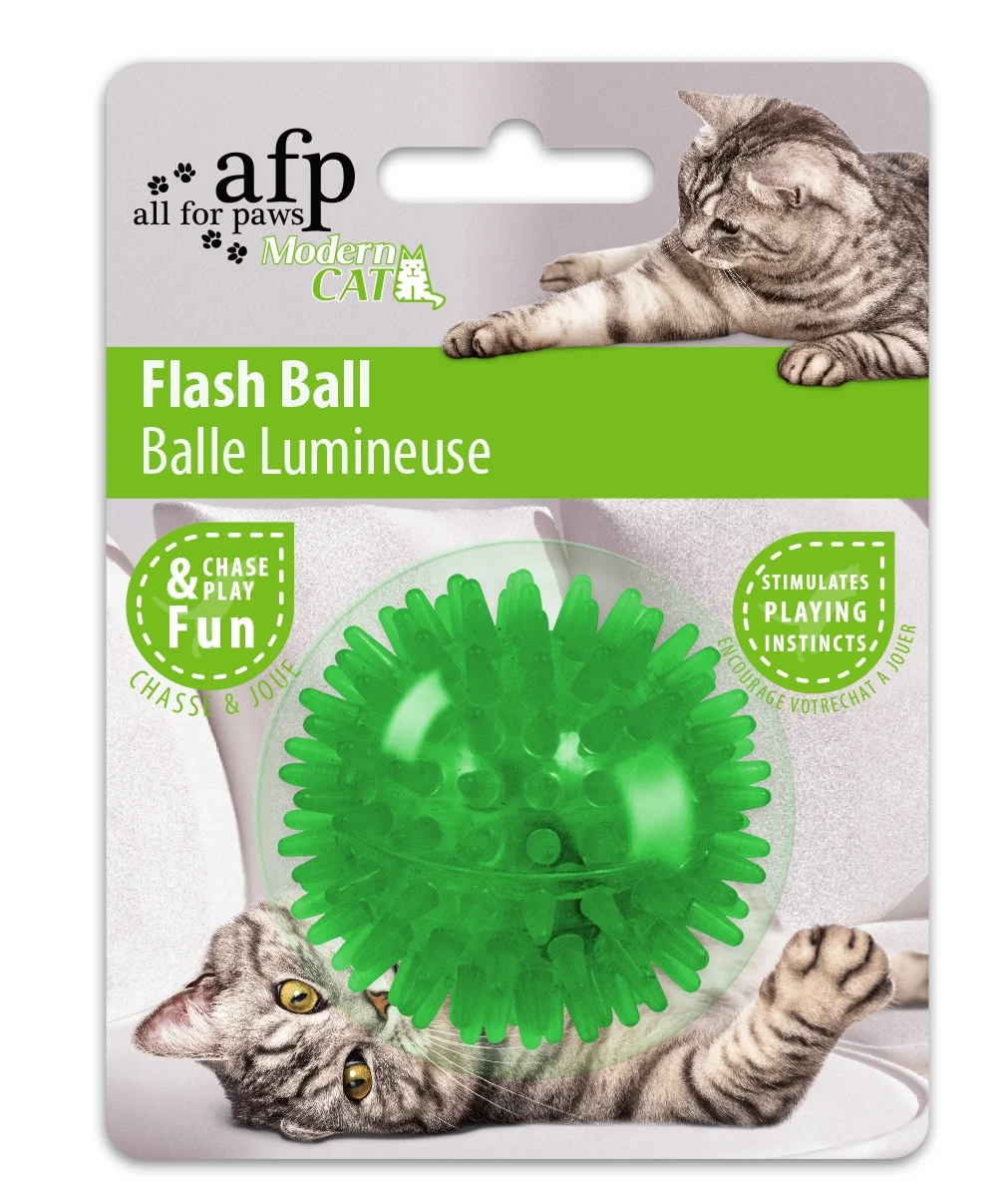 Minge din cauciuc pentru pisici, clipește la mișcare, 5 cm – AFP Modern Cat Flash Ball - imagine 5