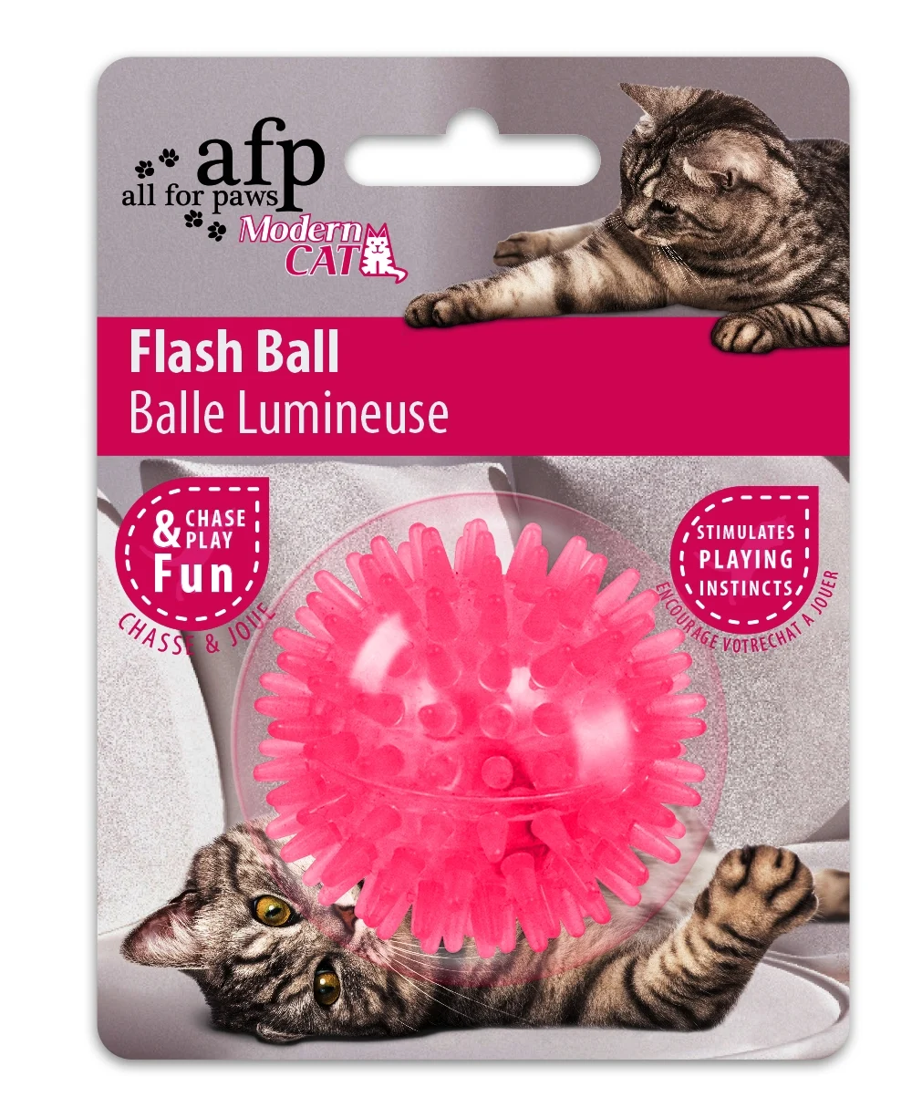 Minge din cauciuc pentru pisici, clipește la mișcare, 5 cm – AFP Modern Cat Flash Ball - imagine 3