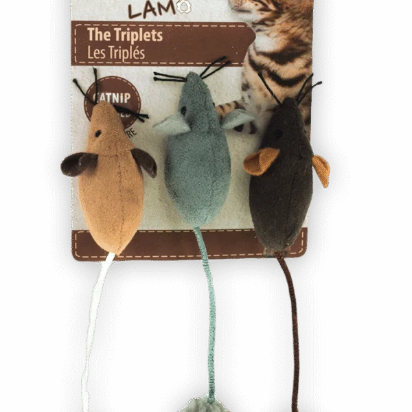 Șoricei de jucărie cu catnip, 3 bucăți – AFP Lambswool The Triplets