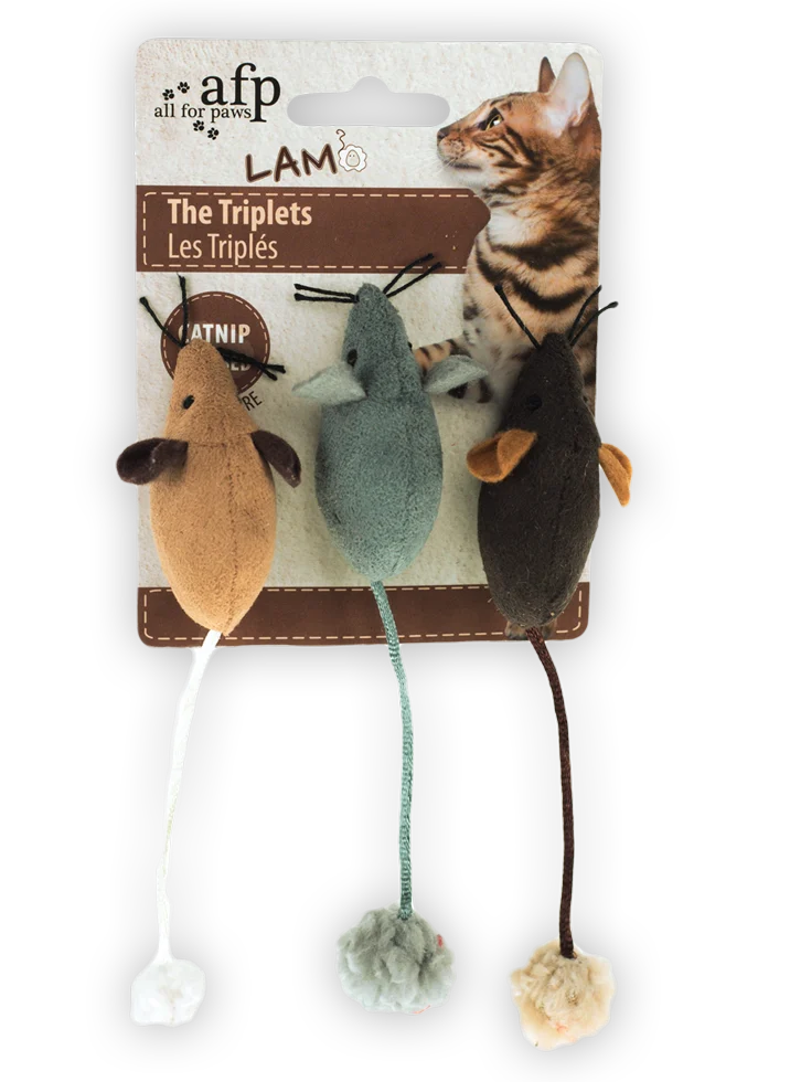 AFPK02102.png Șoricei de jucărie cu catnip, 3 bucăți – AFP Lambswool The Triplets - imagine 1