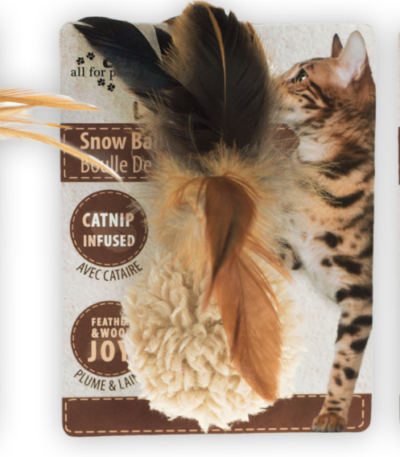 Jucărie pentru pisici cu catnip – AFP Lambswool Snow Ball