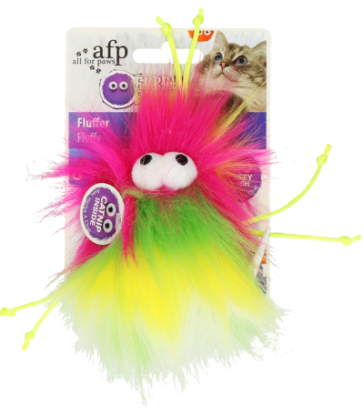 Minge pentru pisici cu șnururi și catnip, 8 x 5,5 x 3 cm – AFP Furry Ball - Fluffer