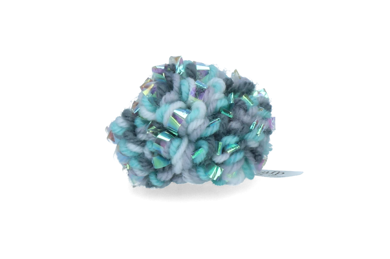 Minge pentru pisici din fire de lână cu catnip și foșnet, 7 x 7 x 7 cm – AFP Knotty Habit - Yarn Crinkly Ball - imagine 1