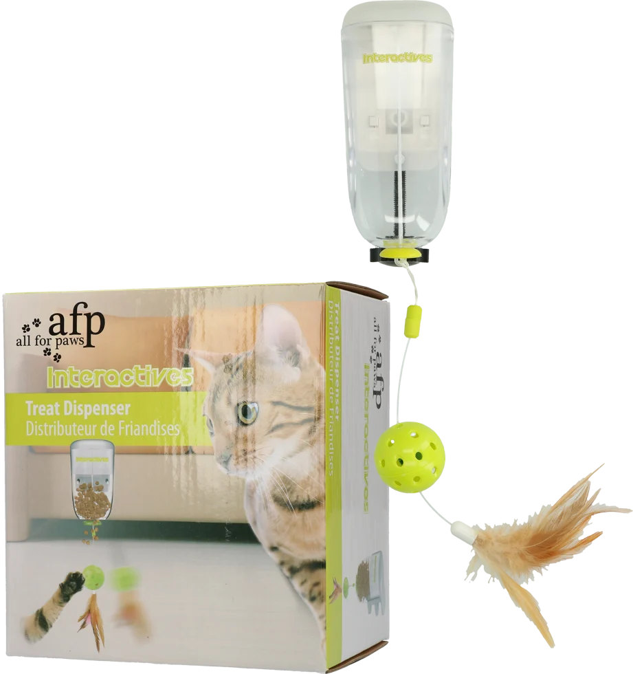 Dozator de recompense pentru pisici cu pană, 45 x 6,5 x 9,5 cm – AFP Interactives - Treat Dispenser - imagine 5
