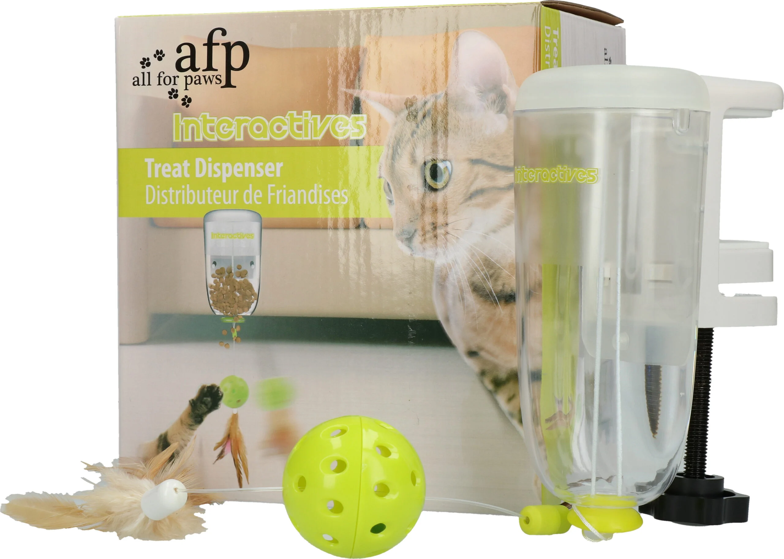 Dozator de recompense pentru pisici cu pană, 45 x 6,5 x 9,5 cm – AFP Interactives - Treat Dispenser - imagine 1