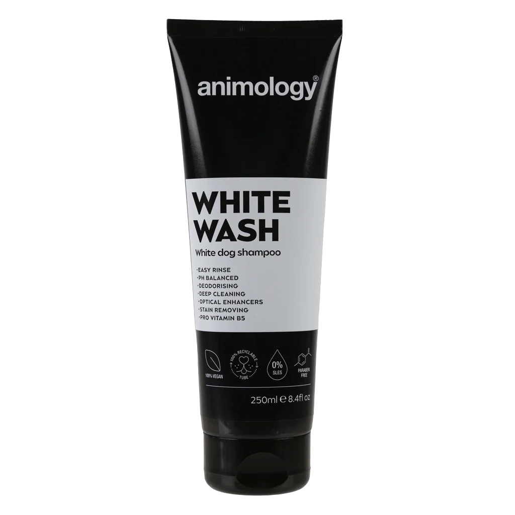 Șampon pentru câini pentru blană albă și deschisă la culoare, 250 ml – Animology White Wash - imagine 1